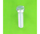 Metal Screws : Round Head - Slotted Cheese Head, DIN 84 - White Zinc Steel
