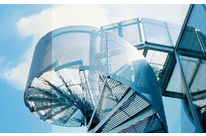 Straight flight staircase