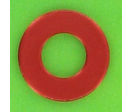 Washers and Circlips : Flat Washers - Without Chamfer - Medium Series &quot;M&quot; - Aluminium - Blister pack of 5 Washers, M Series AG3 OA, Red