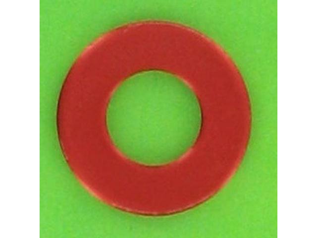 Washers and Circlips : Flat Washers - Without Chamfer - Medium Series "M" - Aluminium - Blister pack of 5 Washers, M Series AG3 OA, Red