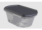 Injected plastic box with a lid for ice cream, fruit, ready meal, salting, sauce, soft margarine…