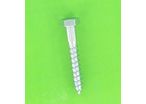 Wood Screws : Hex Head Wood Screw - Coach Screw - Hex Head Wood Screw, White Zinc Steel, DIN 571