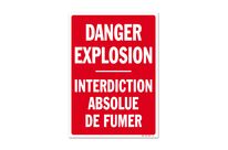 Explosion hazard warning sign
