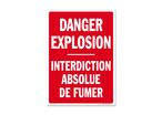 Explosion hazard warning sign