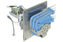 Panel-mounted tubing pump with optical encoder and gear box