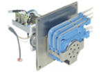 Panel-mounted tubing pump with optical encoder and gear box