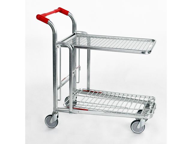 Shelf-stacking trolley