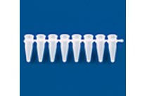 White strips of 8 PCR tubes without cap strips, PP