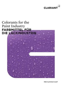 Colorants for the Paint Industry