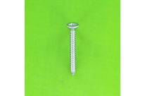 Sheet Metal Screws : Countersunk Pozidriv Head - Countersunk Pozidriv Head Sheet Metal Screw, White Zinc Steel, DIN 7982