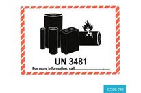 Lithium Battery Mark – UN 3481 (105 x 74mm) - CODE 788