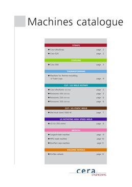 Machines catalogue