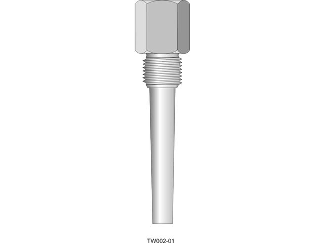 SCREW-IN BARSTOCK THERMOWELL - TAPERED - TW002-01