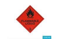 Class 3 (Flammable Liquid) Hazard Labels (250 mm x 250 mm) - CODE 185