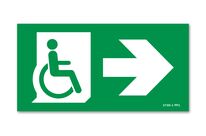 MIP evacuation on the right evacuation sign