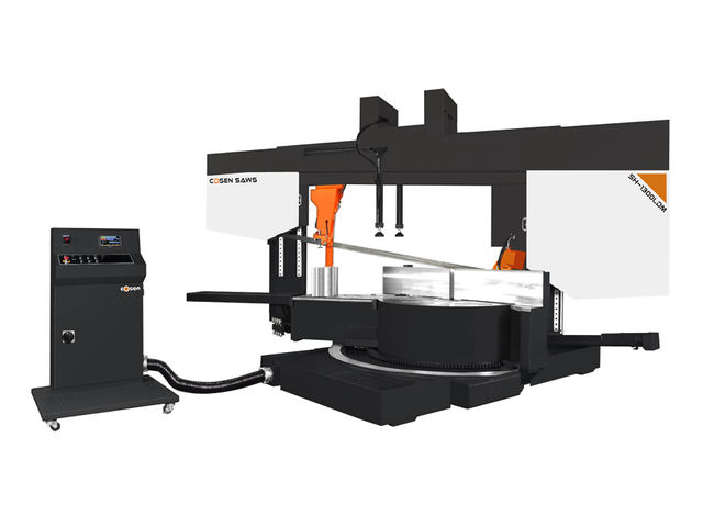  Semi-Automatic Double Column Double Miter-Cutting Horizontal Band Saw : SH-1300LDM