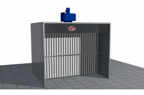 Painting booths with dry filtration