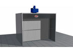 Painting booths with dry filtration