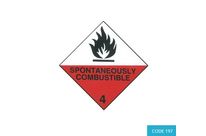 Class 4.2 (Spontaneous Combustion) Hazard Labels (100mm x 100mm) - CODE 197