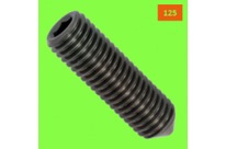 Fine Thread Screws : 125 Thread - Headless, Hex Socket - Cone Point, Black 14.9 Steel, DIN 914, 125 Thread