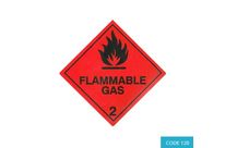 Class 2.1 (Flammable Gases) Hazard Labels (100mm x 100mm) - CODE 120