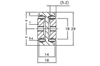 Slide total extention Steel E1400