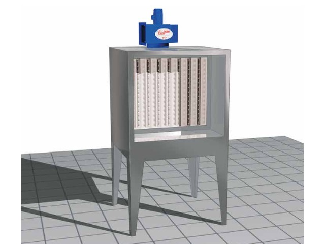 Painting booths with dry filtration