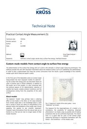 Custom-made models: from contact angle to surface free energy