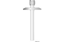 Barstock thermowell with sanitary fitting