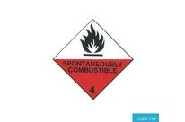 Class 4.2 (Spontaneous Combustion) Hazard Labels (250 mm x 250 mm) - CODE 198