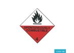 Class 4.2 (Spontaneous Combustion) Hazard Labels (250 mm x 250 mm) - CODE 198