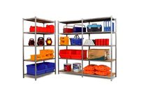 Galvanised shelving with EPSILINE tubular shelves | ManOrga