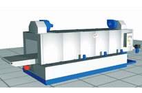 Washing machines with span conveyor