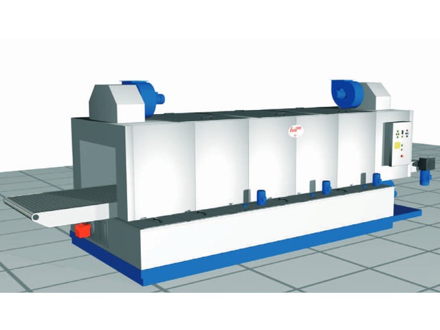 Washing machines with span conveyor