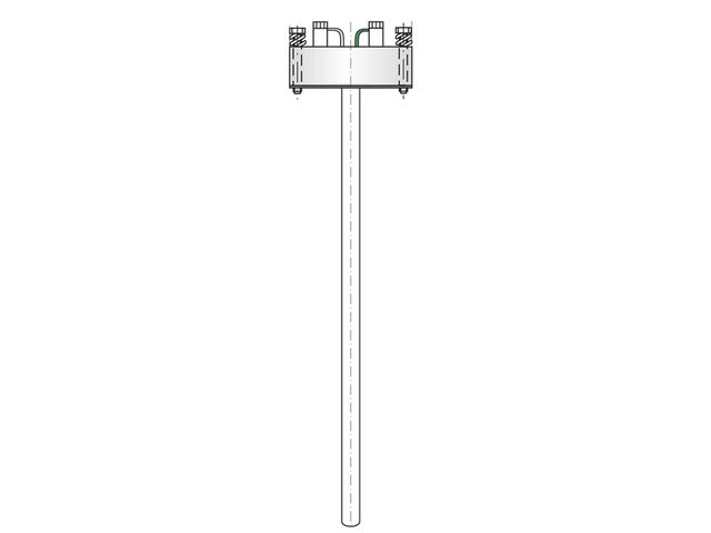 Sheathed thermocouple as replaceable measuring insert