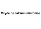 Micronized calcium oxide
