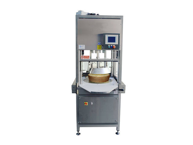 Automatic cheese cutting machine, for variable weight pieces. Rock 22