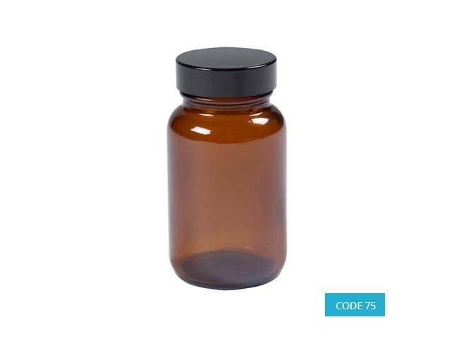 60ml Glass Powder Amber Jar - CODE 75
