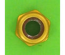 Nuts : Self-Locking Nuts - Nylstop Self-Locking Hex Nut - Aluminium - Blister pack of 5 Nuts, Nylstop Dural 2030 OA, Gold