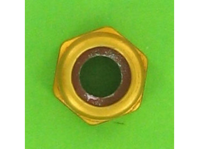 Nuts : Self-Locking Nuts - Nylstop Self-Locking Hex Nut - Aluminium - Blister pack of 5 Nuts, Nylstop Dural 2030 OA, Gold