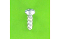 Sheet Metal Screws : Slotted Raised Countersunk Head - Slotted Raised Countersunk Head Sheet Metal Screw, White Zinc Steel, DIN 7973