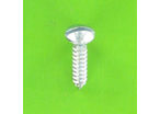 Sheet Metal Screws : Slotted Raised Countersunk Head - Slotted Raised Countersunk Head Sheet Metal Screw, White Zinc Steel, DIN 7973
