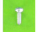 Sheet Metal Screws : Slotted Raised Countersunk Head - Slotted Raised Countersunk Head Sheet Metal Screw, White Zinc Steel, DIN 7973