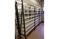 Shelves with wood or steel trays