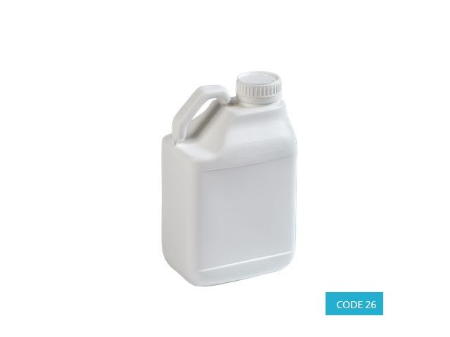 5L UN FHDPE Plastic Jerrican White, 3H1/Y1.3/100 - CODE 26