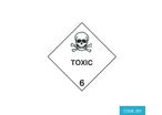 Class 6.1 (Toxic Substances) Hazard Labels (250 mm x 250 mm) - CODE 201