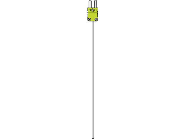 Sheathed thermocouple with mini connector