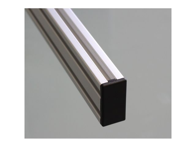 End Cap 40x80 10 mm slot profile - Black