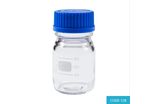 100ml ISO Reagent Bottle w/ 45mm BLUE Cap (140°C) - CODE 128