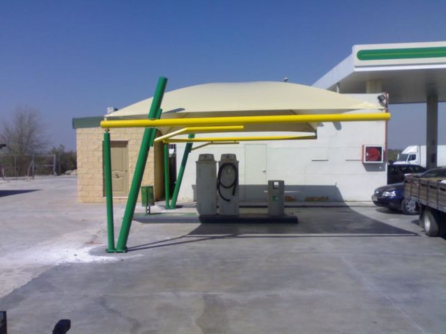 Textile parking canopies 